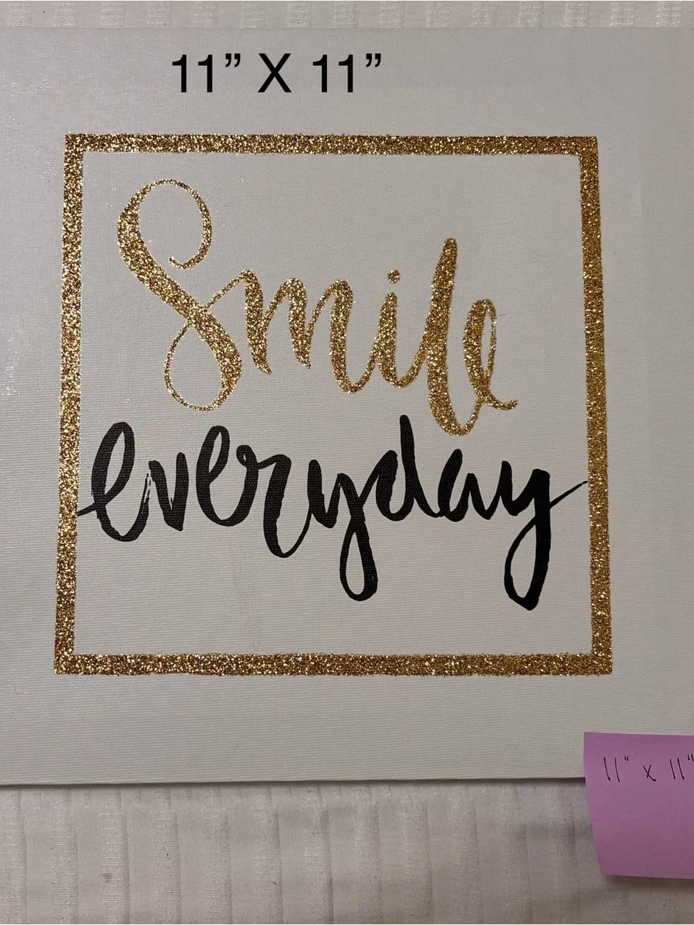 Smile Everyday Gold and Black Wall Art